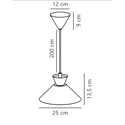 Nordlux - Lustra ar auklu DIAL 1xE27/40W/230V d. 25 cm balta