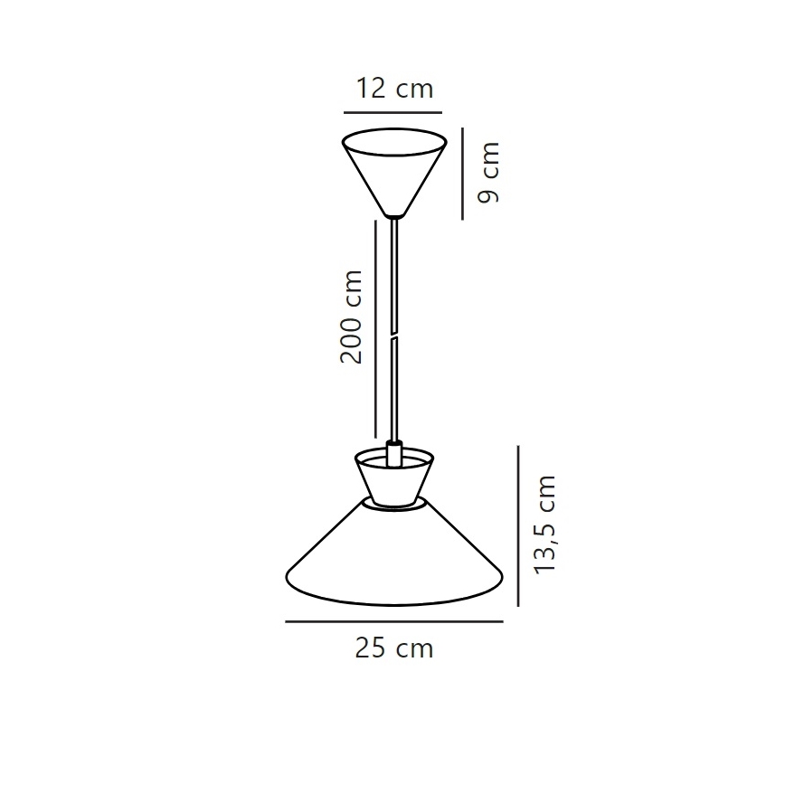 Nordlux - Lustra ar auklu DIAL 1xE27/40W/230V d. 25 cm melna