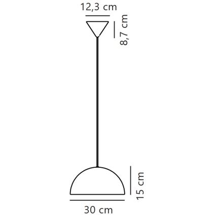 Nordlux - Lustra ar auklu ELLEN 1xE27/40W/230V d. 30 cm balta
