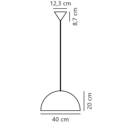Nordlux - Lustra ar auklu ELLEN 1xE27/40W/230V