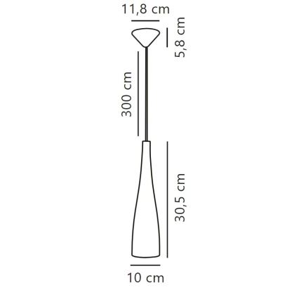 Nordlux - Lustra ar auklu EMBLA 1xE27/40W/230V melna