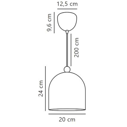 Nordlux - Lustra ar auklu GASTON 1xE27/40W/230V balta