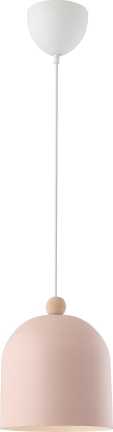 Nordlux - Lustra ar auklu GASTON 1xE27/40W/230V rozā/balta