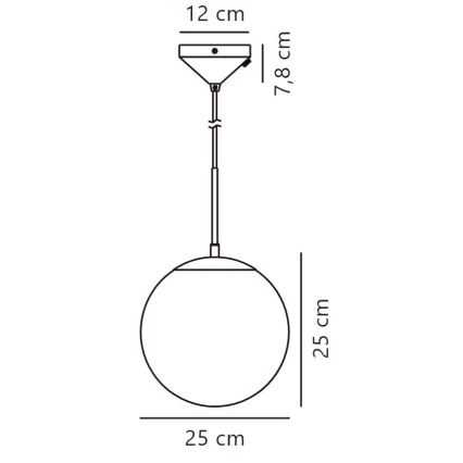 Nordlux - Lustra ar auklu GRANT 1xE27/25W/230V d. 25 cm