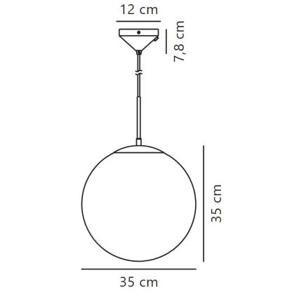 Nordlux - Lustra ar auklu GRANT 1xE27/25W/230V d. 35 cm