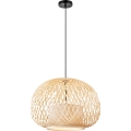 Nordlux - Lustra ar auklu HISOKA 1xE27/40W/230V melna/bambusa
