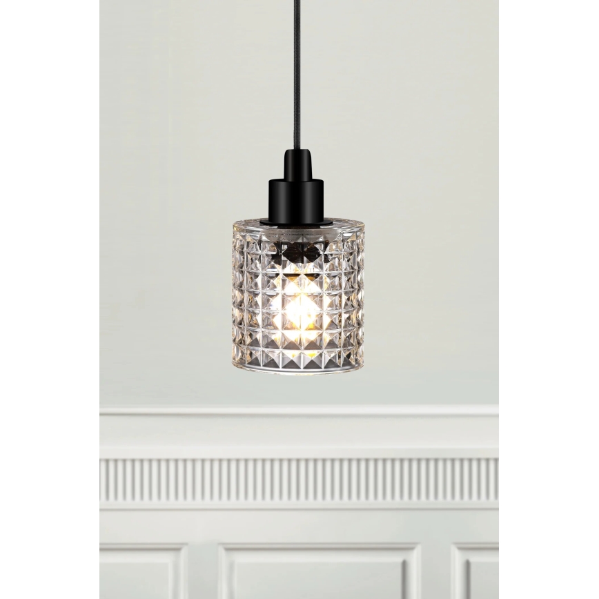 Nordlux - Lustra ar auklu HOLLYWOOD 1xE27/60W/230V caurspīdīga