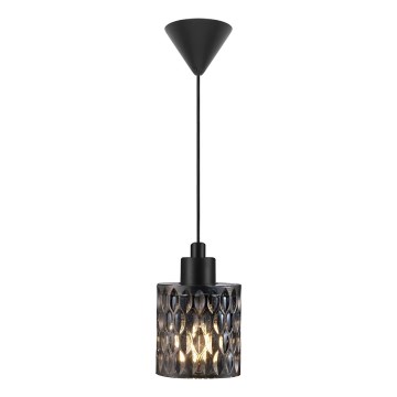 Nordlux - Lustra ar auklu HOLLYWOOD 1xE27/60W/230V dūmakains