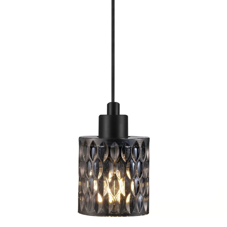 Nordlux - Lustra ar auklu HOLLYWOOD 1xE27/60W/230V dūmakains