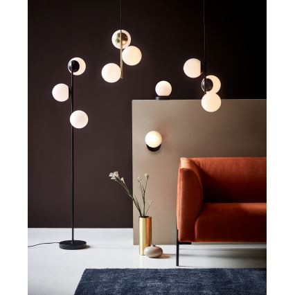 Nordlux - Lustra ar auklu LILLY 3xE14/40W/230V melna