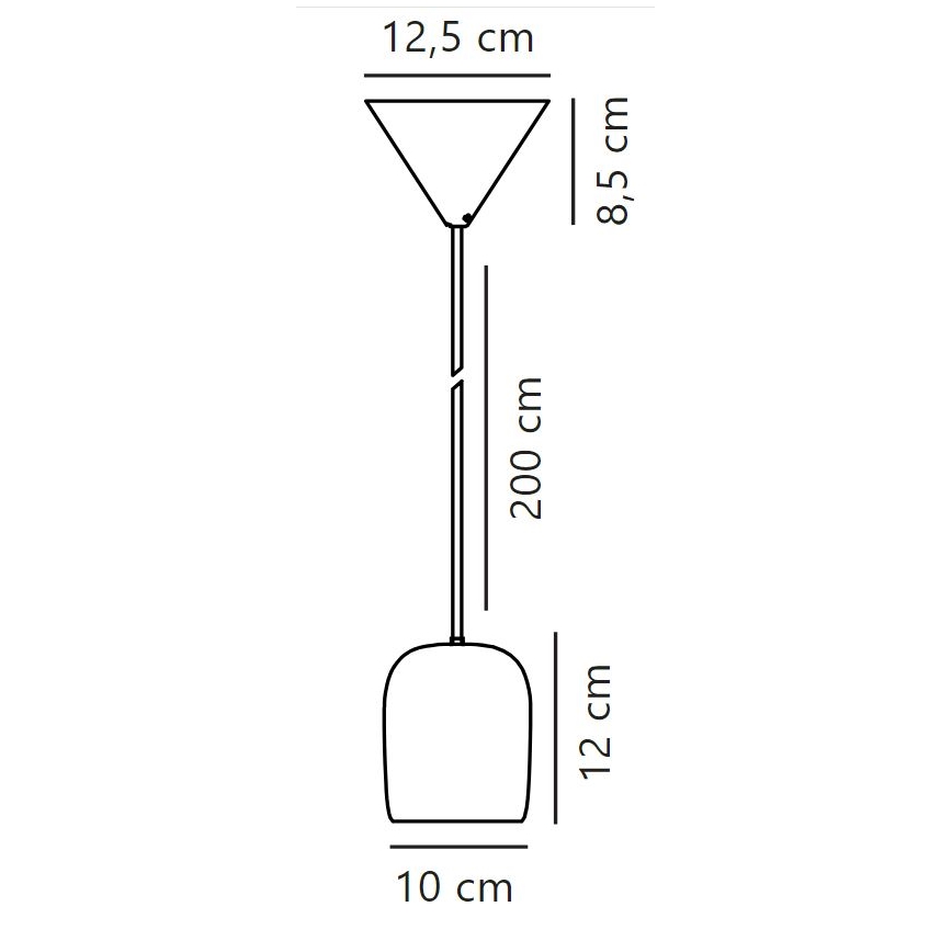 Nordlux - Lustra ar auklu NOTTI 1xE27/25W/230V melna