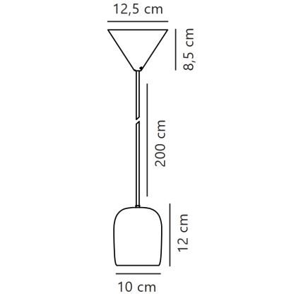 Nordlux - Lustra ar auklu NOTTI 1xE27/25W/230V oranža