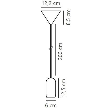 Nordlux - Lustra ar auklu NOTTI 1xE27/40W/230V melna