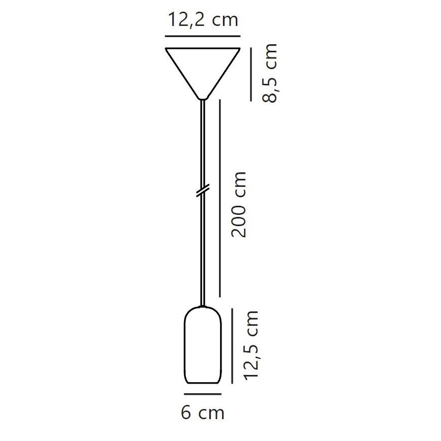 Nordlux - Lustra ar auklu NOTTI 1xE27/40W/230V melna