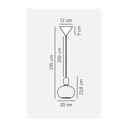 Nordlux - Lustra ar auklu NOTTI 1xE27/40W/230V pelēka