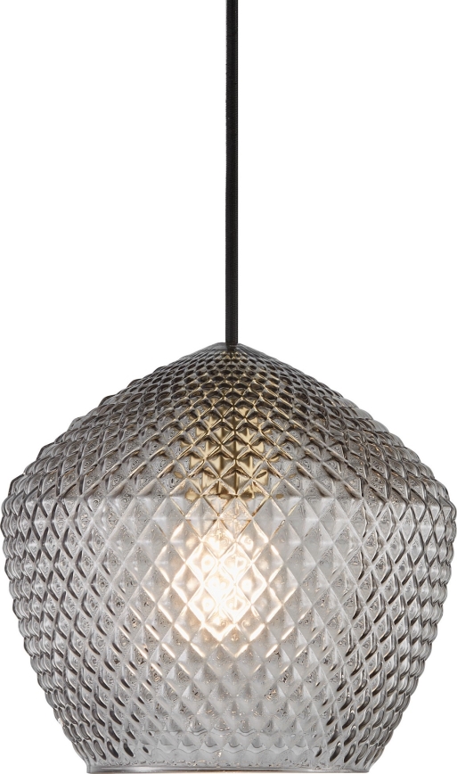 Nordlux - Lustra ar auklu ORBIFORM 1xE27/40W/230V melna/pelēka
