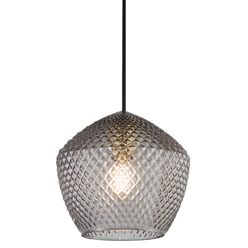 Nordlux - Lustra ar auklu ORBIFORM 1xE27/40W/230V melna/pelēka