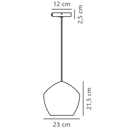 Nordlux - Lustra ar auklu ORBIFORM 1xE27/40W/230V melna/pelēka