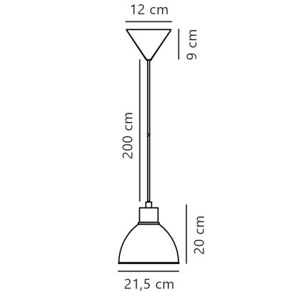 Nordlux - Lustra ar auklu POP 1xE27/40W/230V antracīta