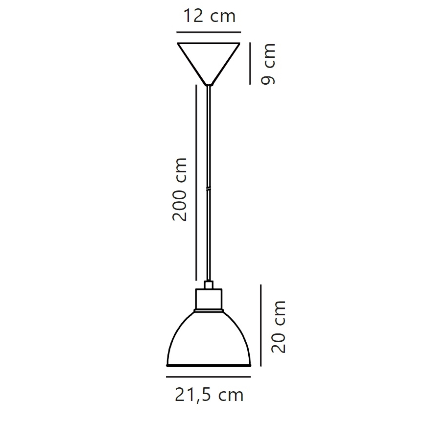 Nordlux - Lustra ar auklu POP 1xE27/40W/230V antracīta