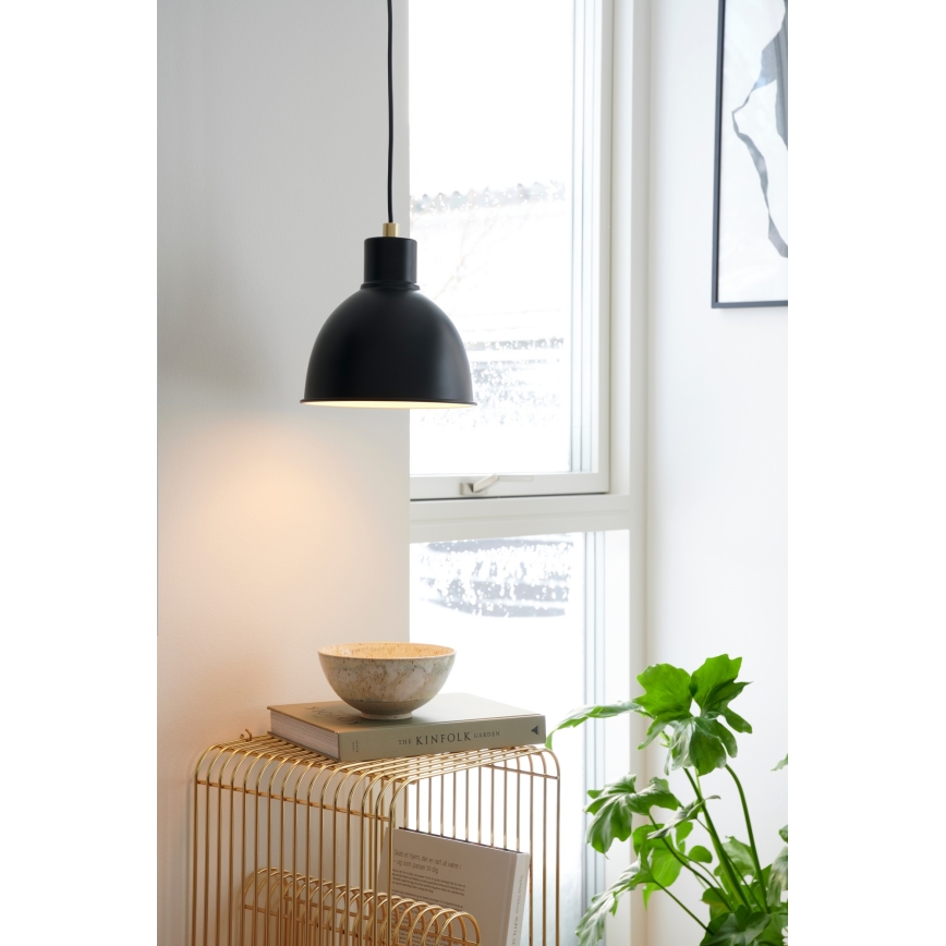 Nordlux - Lustra ar auklu POP 1xE27/40W/230V melna/zelta