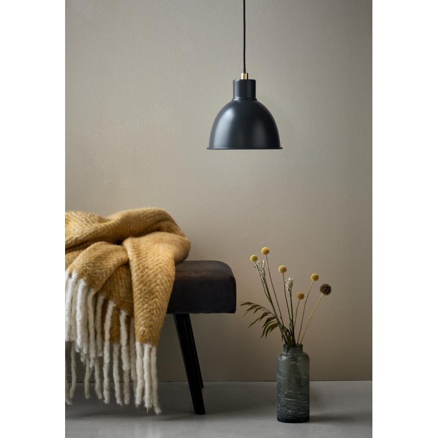 Nordlux - Lustra ar auklu POP 1xE27/60W/230V melna