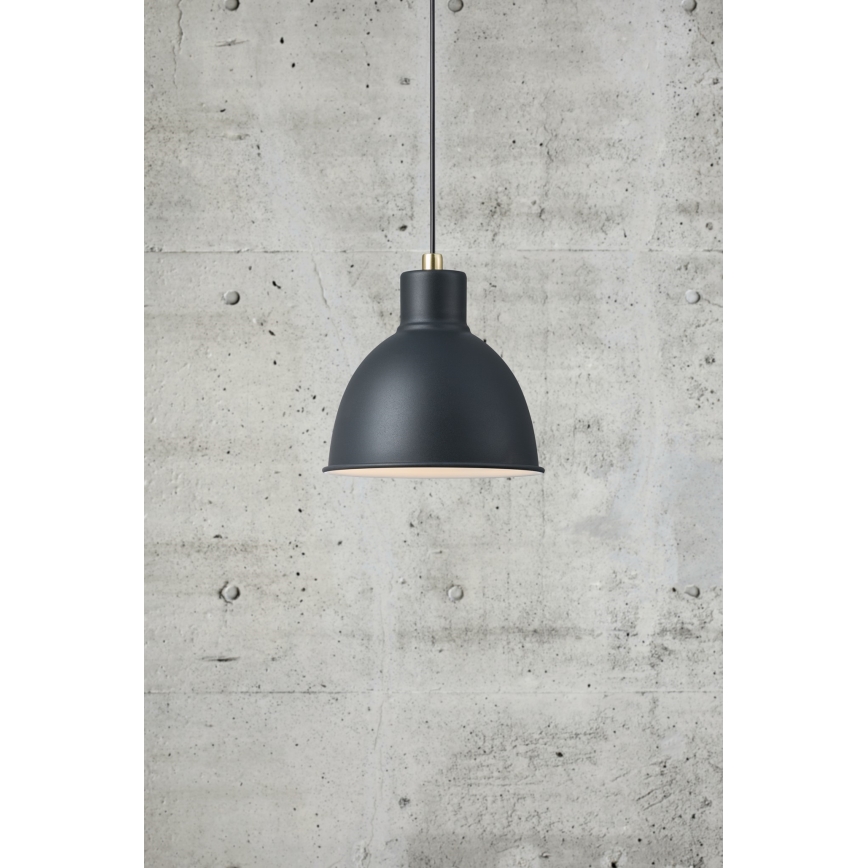 Nordlux - Lustra ar auklu POP 1xE27/60W/230V melna