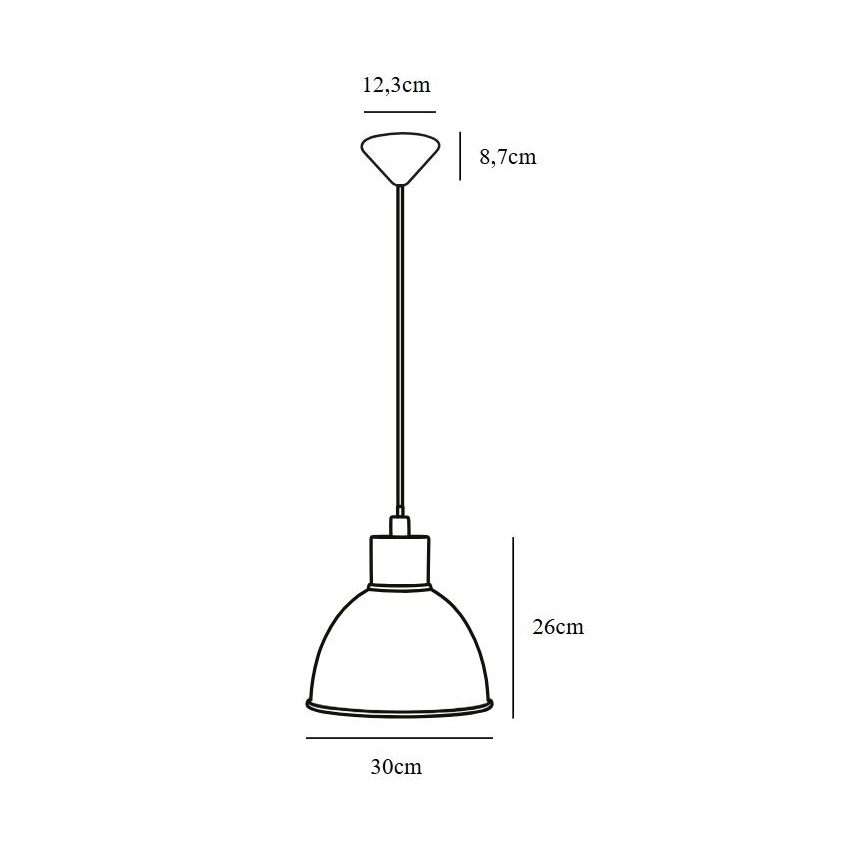 Nordlux - Lustra ar auklu POP 1xE27/60W/230V melna