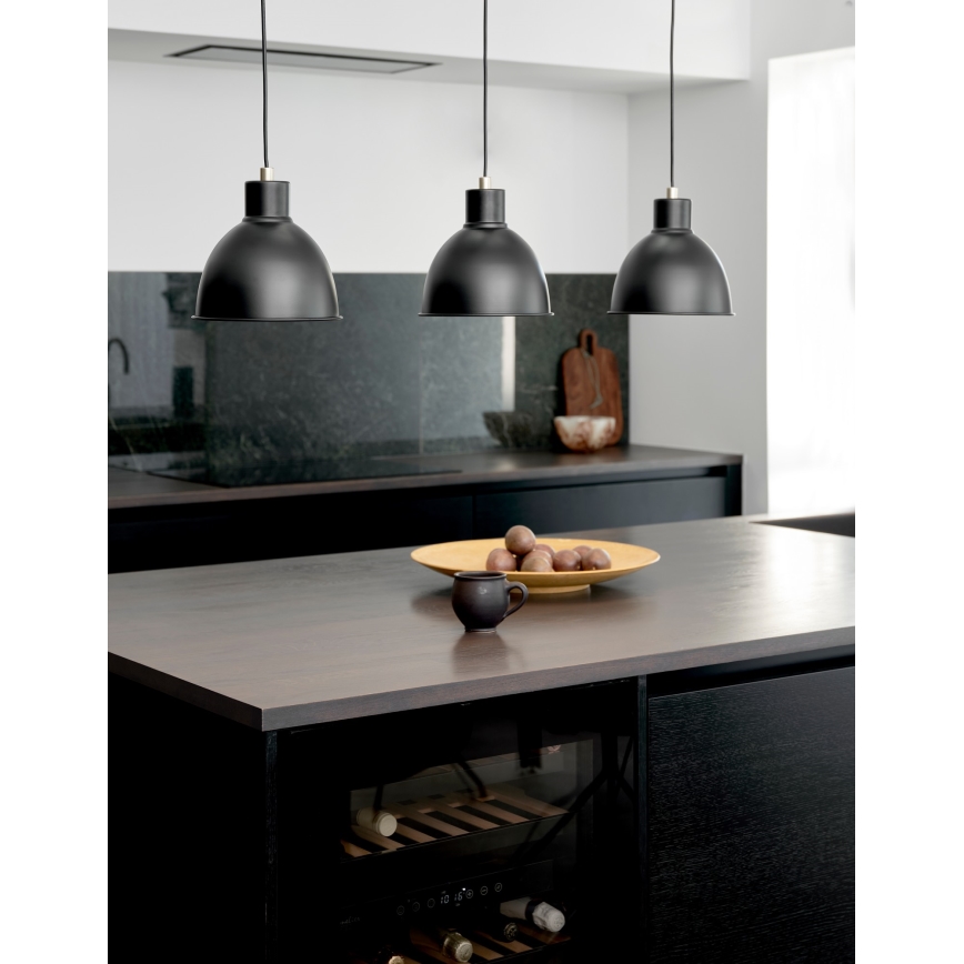 Nordlux - Lustra ar auklu POP 3xE27/40W/230V melna/zelta