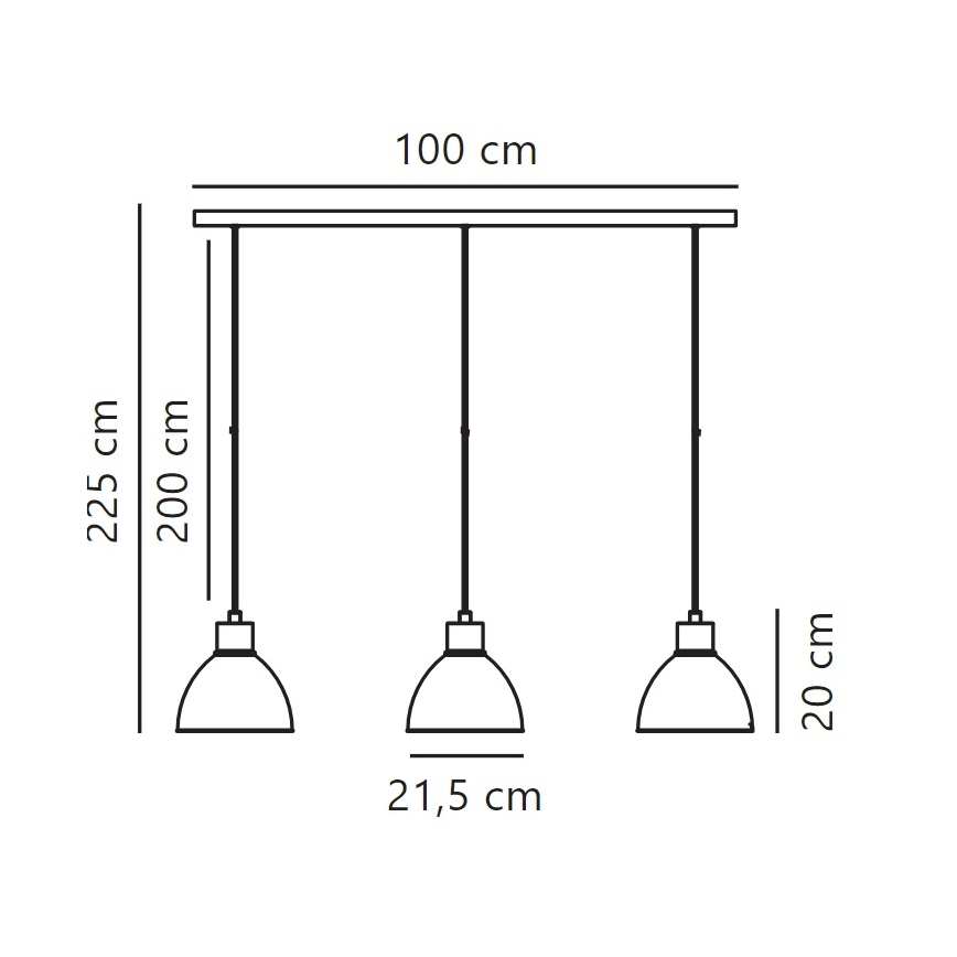 Nordlux - Lustra ar auklu POP 3xE27/40W/230V melna/zelta