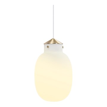 Nordlux - Lustra ar auklu RAITO 1xE27/25W/230V misiņš/balta