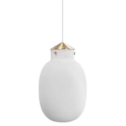 Nordlux - Lustra ar auklu RAITO 1xE27/25W/230V misiņš/balta