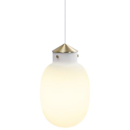 Nordlux - Lustra ar auklu RAITO 1xE27/25W/230V misiņš/balta