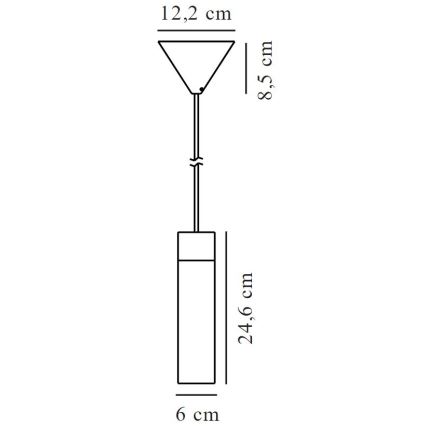Nordlux - Lustra ar auklu TILO 1xGU10/15W/230V melna