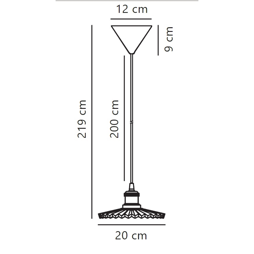 Nordlux - Lustra ar auklu TORINA 1xE27/40W/230V d. 20 cm