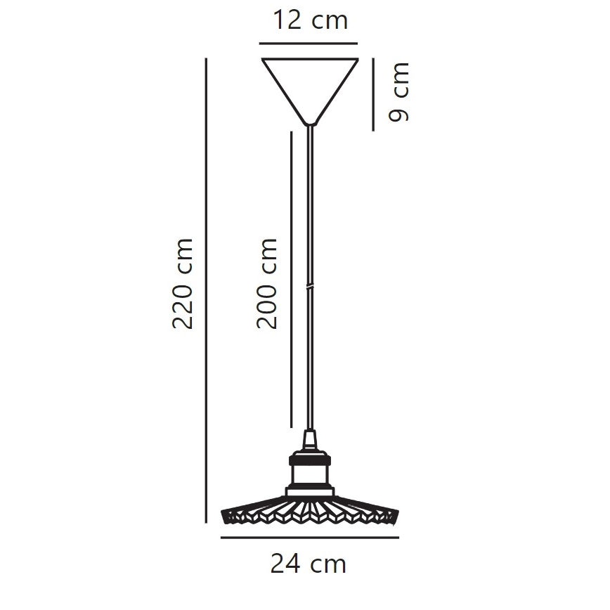 Nordlux - Lustra ar auklu TORINA 1xE27/40W/230V d. 24 cm