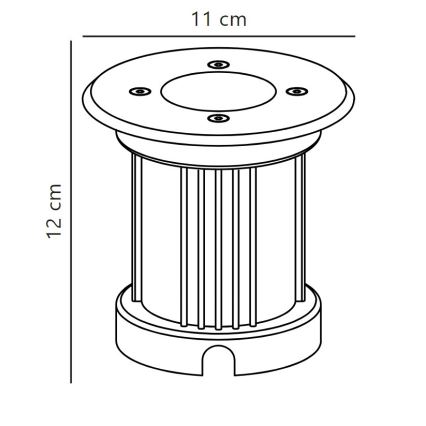 Nordlux - Pagalma lampa PATO 1xGU10/35W/230V IP65 matēts hroms apaļa