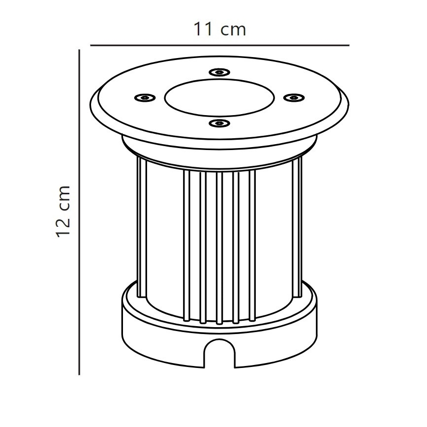 Nordlux - Pagalma lampa PATO 1xGU10/35W/230V IP65 matēts hroms apaļa