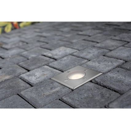 Nordlux - Pagalma lampa PATO 1xGU10/35W/230V IP65 matēts hroms leņķa