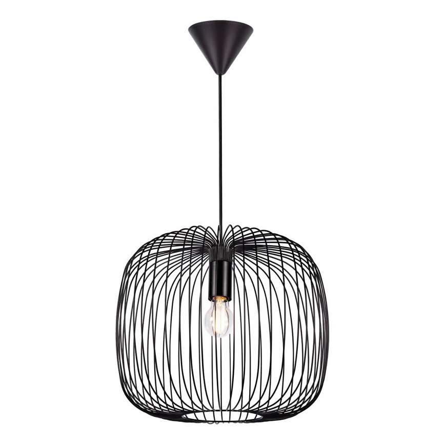 Nordlux - Pakaramā lampa ar kabeli BERONI 1xE27/60W/230V melna Ø 40 cm