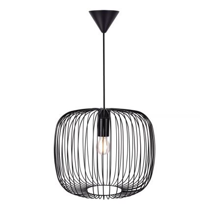 Nordlux - Pakaramā lampa ar kabeli BERONI 1xE27/60W/230V melna Ø 40 cm