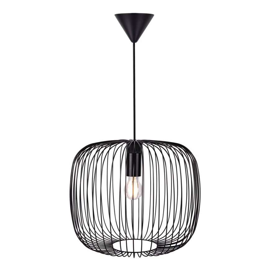 Nordlux - Pakaramā lampa ar kabeli BERONI 1xE27/60W/230V melna Ø 40 cm