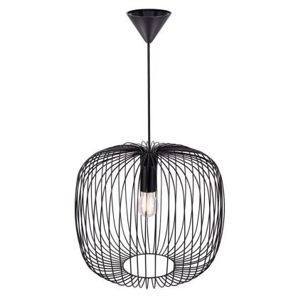 Nordlux - Pakaramā lampa ar kabeli BERONI 1xE27/60W/230V melna Ø 40 cm