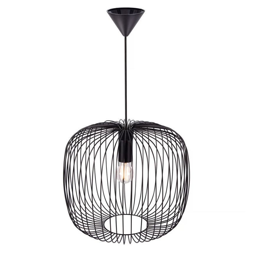 Nordlux - Pakaramā lampa ar kabeli BERONI 1xE27/60W/230V melna Ø 40 cm