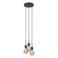 Nordlux - Pakaramā lampa PACO uz kabeļa 3xE27/25W/230V melna