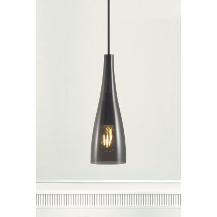 Nordlux - Pakaramā lampa uz troses EMBLA 1xE27/40W/230V dūmakaina/melna