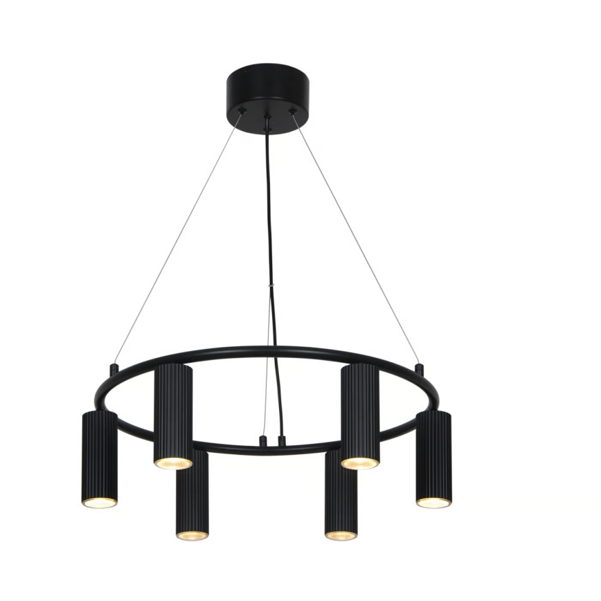 Nordlux - Pakaramā lustra VICO ar vadu 6xGU10/5W/230V melna