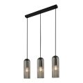 Nordlux - Pakaramais gaismeklis MIELLA 3xE27/25W/230V melns/dūmots