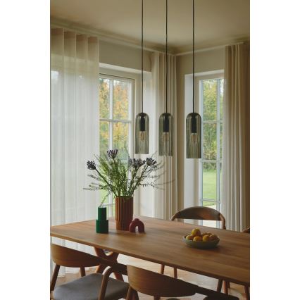 Nordlux - Pakaramais gaismeklis MIELLA 3xE27/25W/230V melns/dūmots