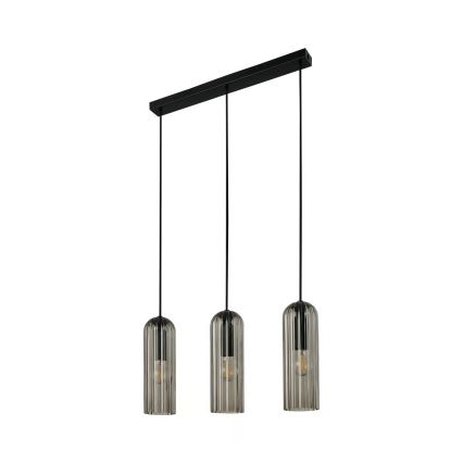 Nordlux - Pakaramais gaismeklis MIELLA 3xE27/25W/230V melns/dūmots